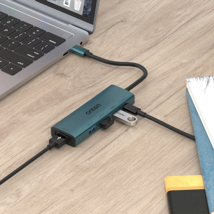 Onten UC119 5 in 1 USB-C / Type-C to USB 4-Ports USB HUB with 5V Input - HoMEdemic™ 