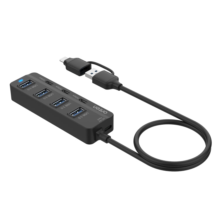 Onten UCA5306 7 in 2 USB3.0 + Type-C 7-Ports HUB Docking Station Support OTG Function - HoMEdemic™ 