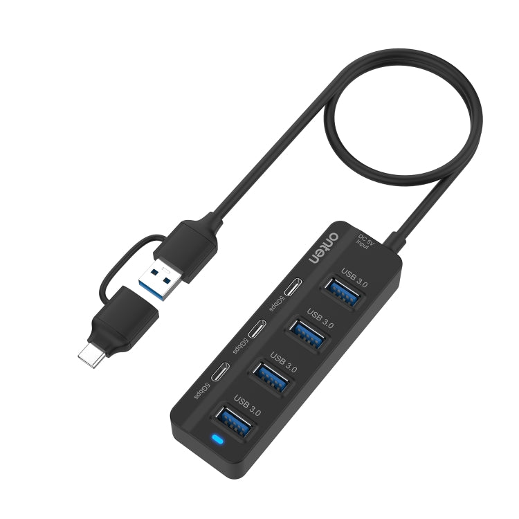 Onten UCA5306 7 in 2 USB3.0 + Type-C 7-Ports HUB Docking Station Support OTG Function - HoMEdemic™ 