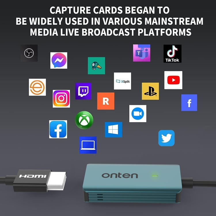 Onten US331 USB Video Capture Card, Length:1.3m(Green) - HoMEdemic™ 