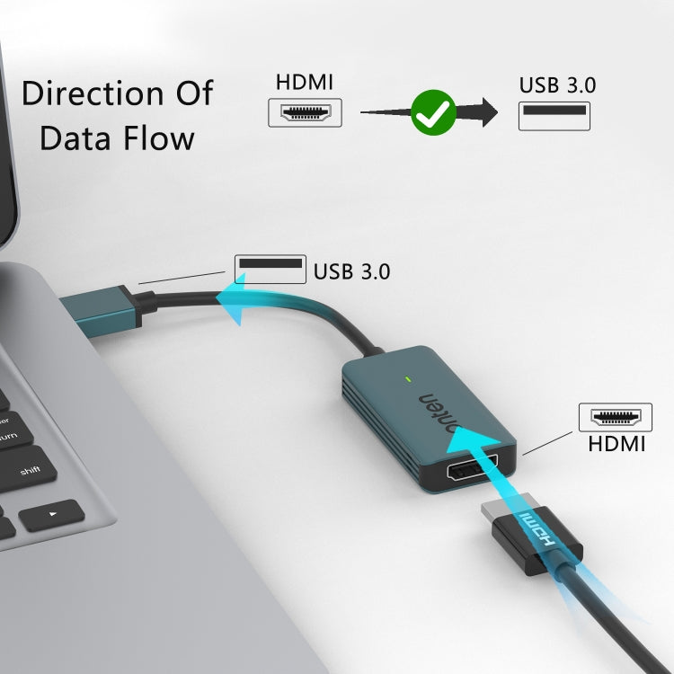 Onten US331 USB Video Capture Card, Length:1.3m(Green) - HoMEdemic™ 