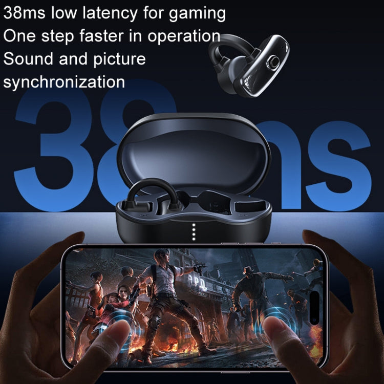 OpenBuds P2 Clip-On Bone Conduction Bluetooth Earphone Sports Music Wireless Earphone(Black) - HoMEdemic™ 
