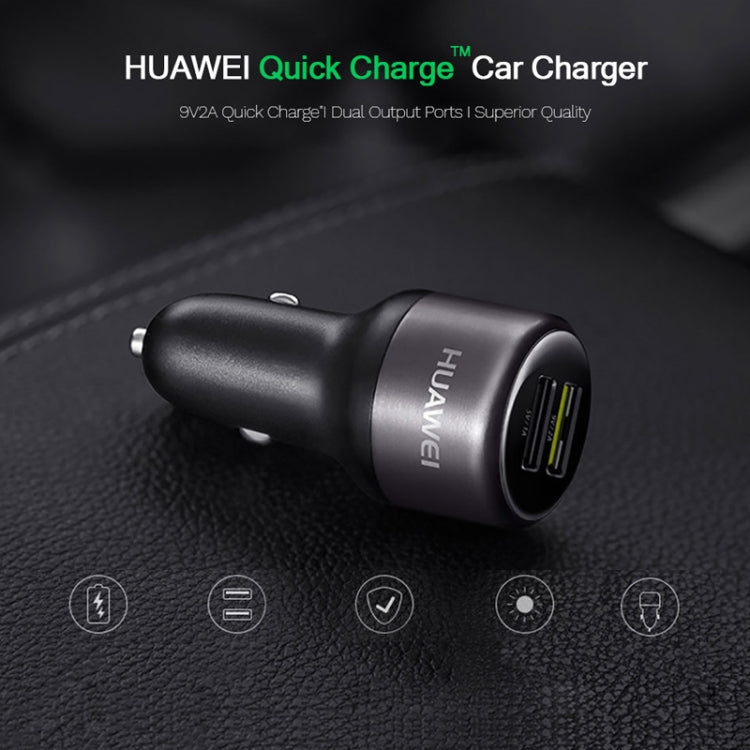 Original Huawei CP31 18W Max Dual USB Port Fast Charging Car Charger (Grey) - HoMEdemic™ 