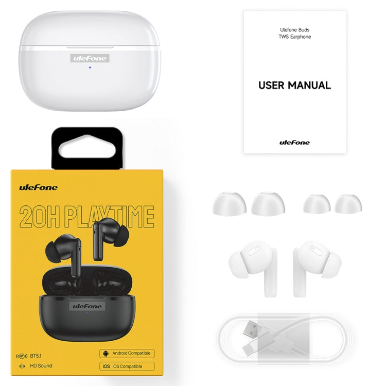 Original Ulefone Buds TWS True Wireless Bluetooth Earphone(White) - HoMEdemic™ 