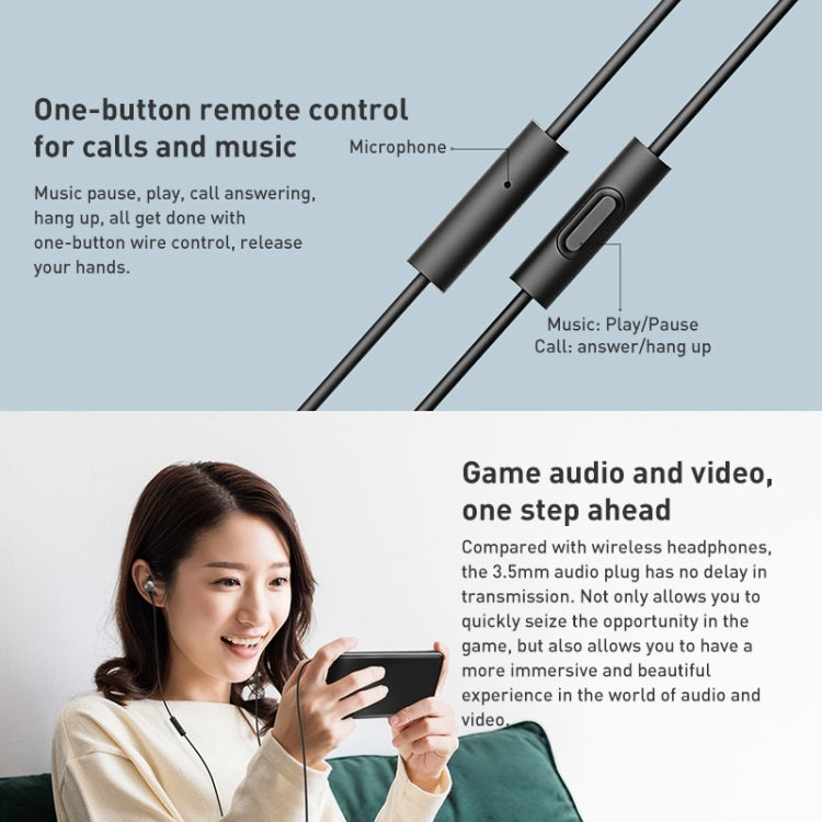 Original Xiaomi 3.5mm Plug Wired Control Aluminum Alloy Earphone, Length: 1.25m - HoMEdemic™ 
