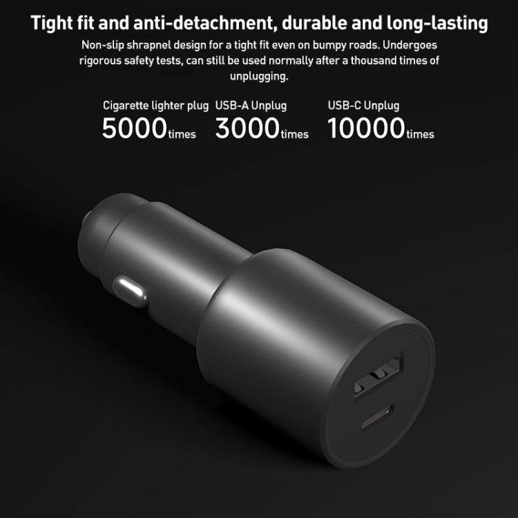 Original Xiaomi 43W Dual Ports USB + USB-C / Type-C Car Charger 1A1C(Black) - HoMEdemic™ 