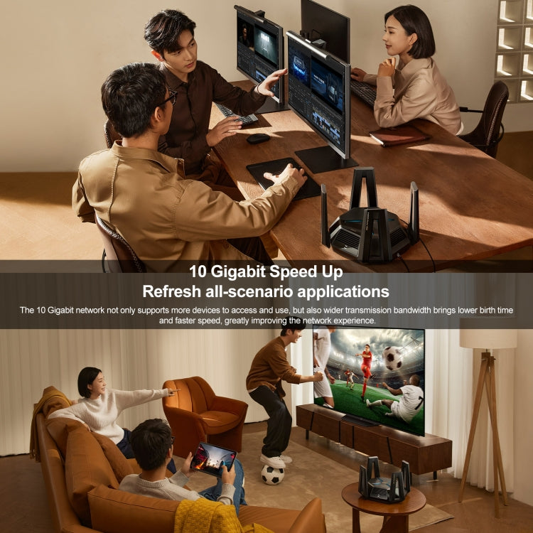 Original Xiaomi WiFi Router 10 Gigabit Tri-Band Wireless Mesh Network Game Acceleration Repeater, US Plug - HoMEdemic™ 