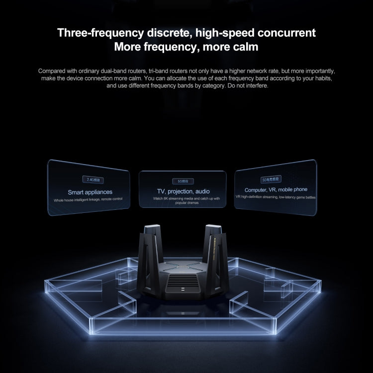 Original Xiaomi WiFi Router 10 Gigabit Tri-Band Wireless Mesh Network Game Acceleration Repeater, US Plug - HoMEdemic™ 