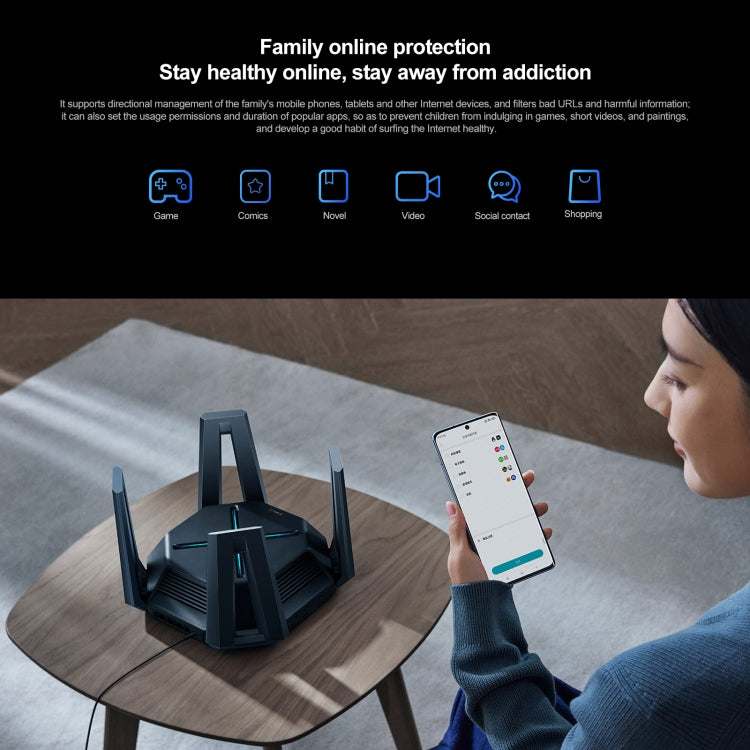 Original Xiaomi WiFi Router 10 Gigabit Tri-Band Wireless Mesh Network Game Acceleration Repeater, US Plug - HoMEdemic™ 