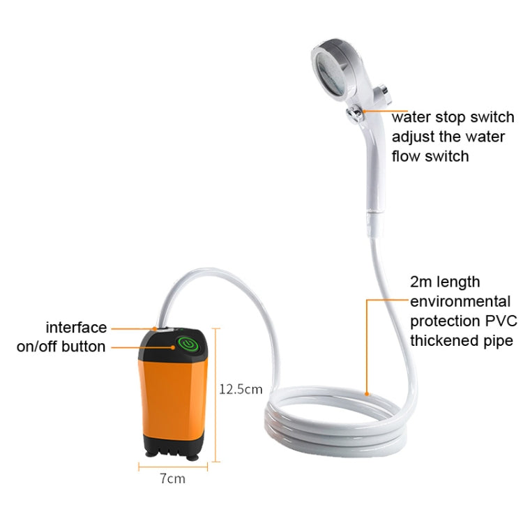 Outdoor Bath Artifact Field Dormitory Simple Electric Shower, Specification: Digital Display 7800mAh - HoMEdemic™ 