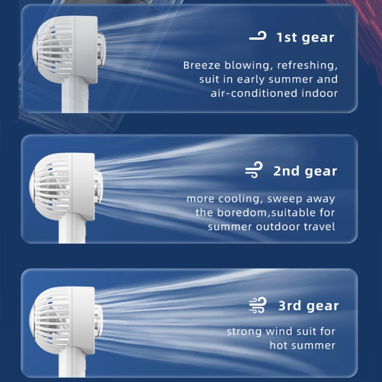 Outdoor Handheld Ice Air Conditioning Fan Astronaut Night Light Semiconductor Cooling Fan(Light Blue) - HoMEdemic™ 