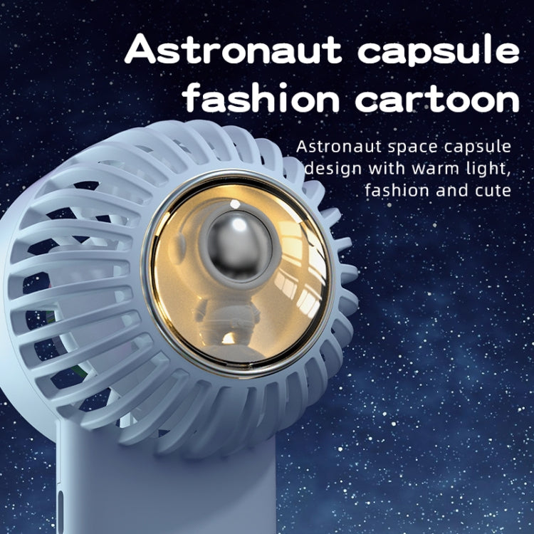 Outdoor Handheld Ice Air Conditioning Fan Astronaut Night Light Semiconductor Cooling Fan(Light Blue) - HoMEdemic™ 