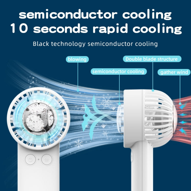 Outdoor Handheld Ice Air Conditioning Fan Astronaut Night Light Semiconductor Cooling Fan(Light Blue) - HoMEdemic™ 