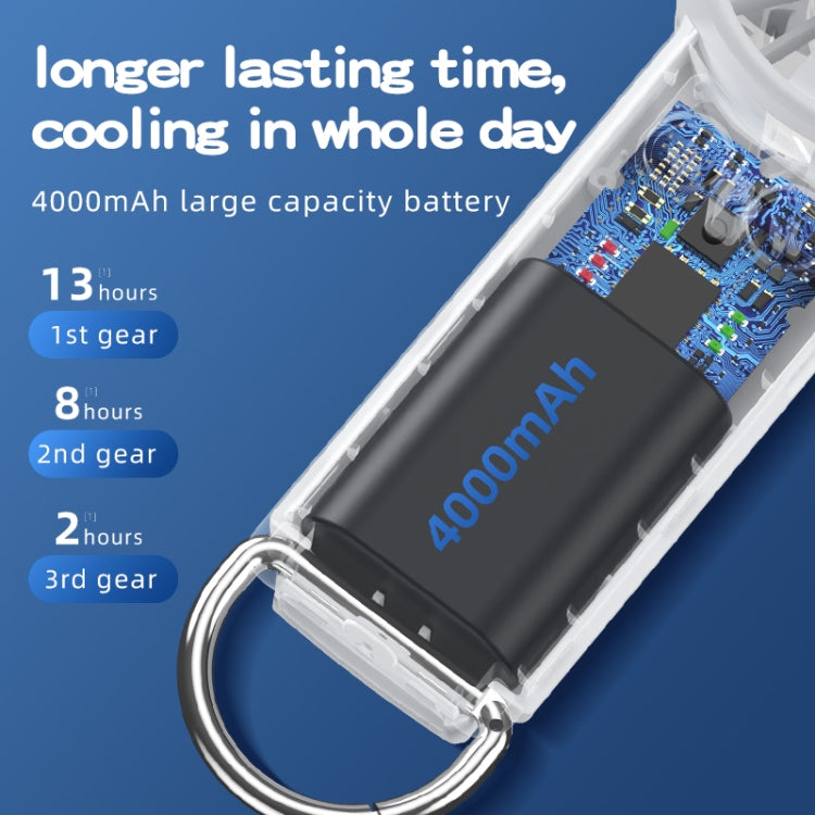 Outdoor Handheld Ice Air Conditioning Fan Astronaut Night Light Semiconductor Cooling Fan(Light Blue) - HoMEdemic™ 