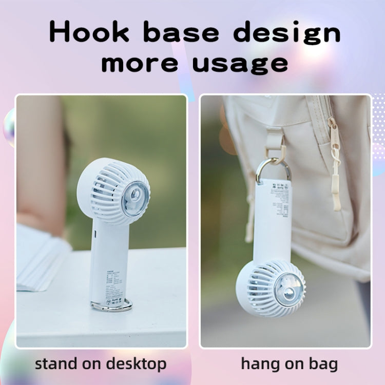 Outdoor Handheld Ice Air Conditioning Fan Astronaut Night Light Semiconductor Cooling Fan(Light Blue) - HoMEdemic™ 