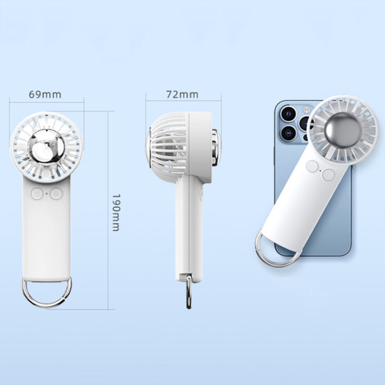 Outdoor Handheld Ice Air Conditioning Fan Astronaut Night Light Semiconductor Cooling Fan(White) - HoMEdemic™ 
