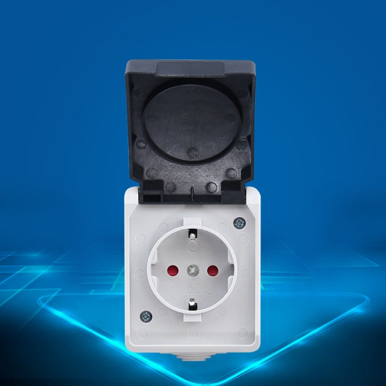 Outdoor IP44 Waterproof Power Socket with Cover, EU Plug - HoMEdemic™ 