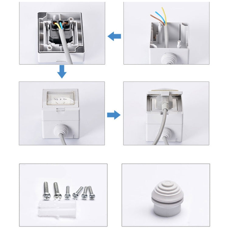 Outdoor IP55 Waterproof Double-connection Socket, EU Plug - HoMEdemic™ 