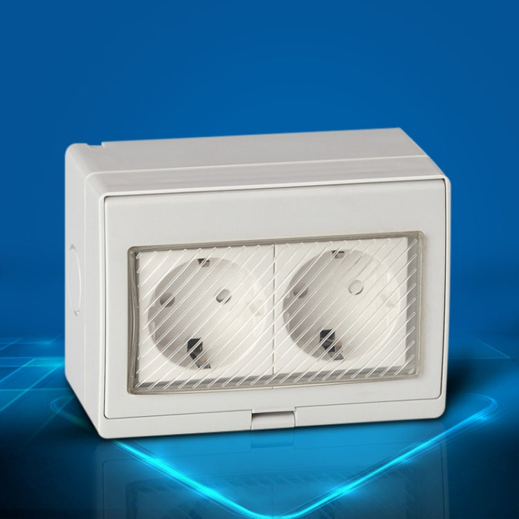 Outdoor IP55 Waterproof Double-connection Socket, EU Plug - HoMEdemic™ 