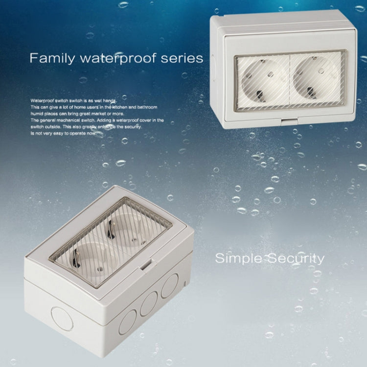Outdoor IP55 Waterproof Double-connection Socket, EU Plug - HoMEdemic™ 