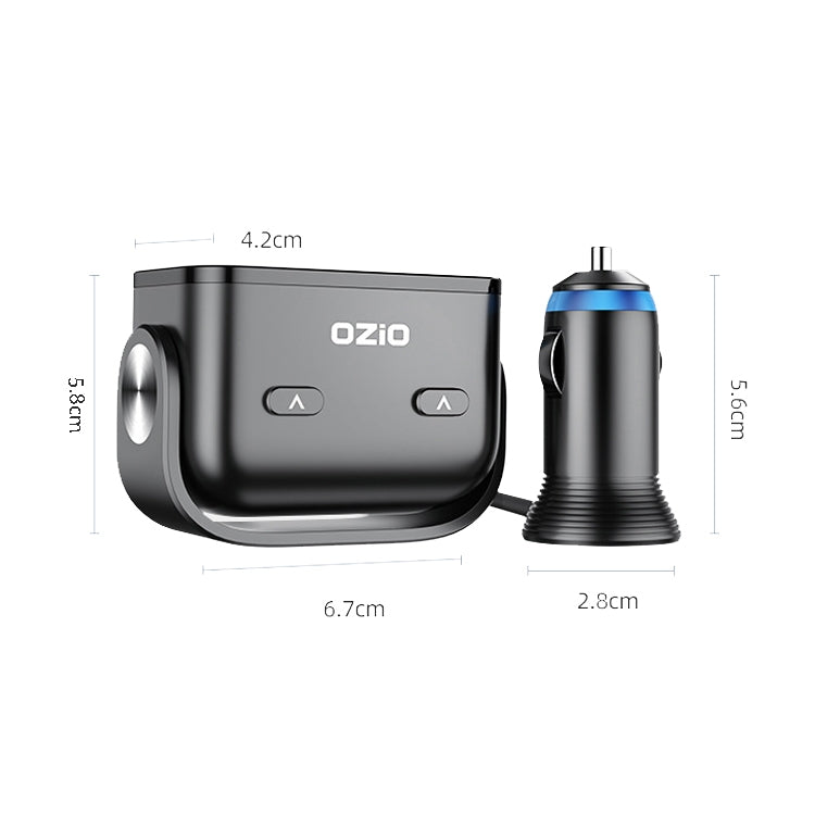 Ozio Car Charger Cigarette Lighter Conversion Plug, Model: Y48QA Black All Agreement Flash Charge - HoMEdemic™ 