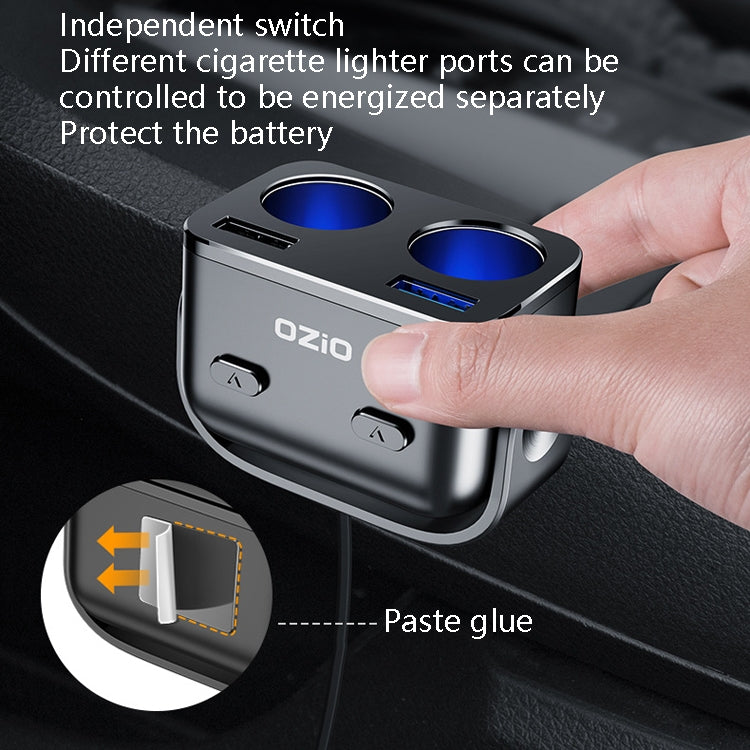 Ozio Car Charger Cigarette Lighter Conversion Plug, Model: Y48QA Black All Agreement Flash Charge - HoMEdemic™ 