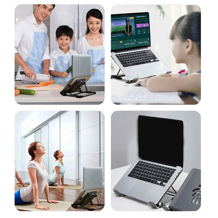 P3 Adjustable Aluminum Foldable Portable Laptop Notebook Fan Stand Bracket - HoMEdemic™ 
