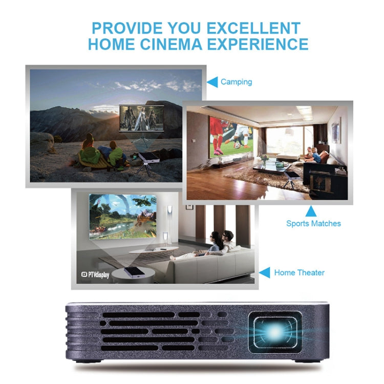 P8I 854x480 100LM Mini Portable Multimedia DLP Projector - HoMEdemic™ 