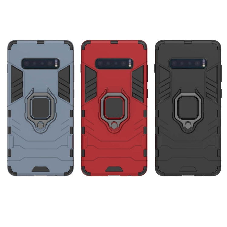 PC + TPU Shockproof Protective Case for Samsung Galaxy S10 Plus, with Magnetic Ring Holder, For Galaxy S10 Plus, For Samsung Galaxy S10 Plus - HoMEdemic™ 