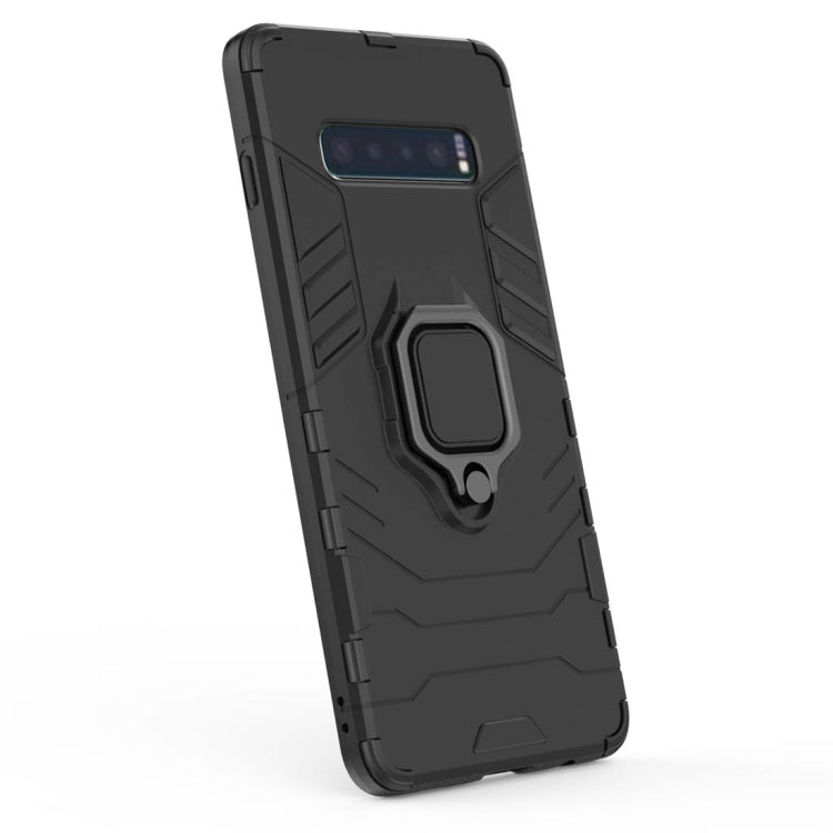 PC + TPU Shockproof Protective Case for Samsung Galaxy S10 Plus, with Magnetic Ring Holder, For Galaxy S10 Plus, For Samsung Galaxy S10 Plus - HoMEdemic™ 