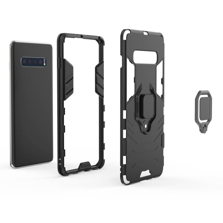 PC + TPU Shockproof Protective Case for Samsung Galaxy S10 Plus, with Magnetic Ring Holder, For Galaxy S10 Plus, For Samsung Galaxy S10 Plus - HoMEdemic™ 