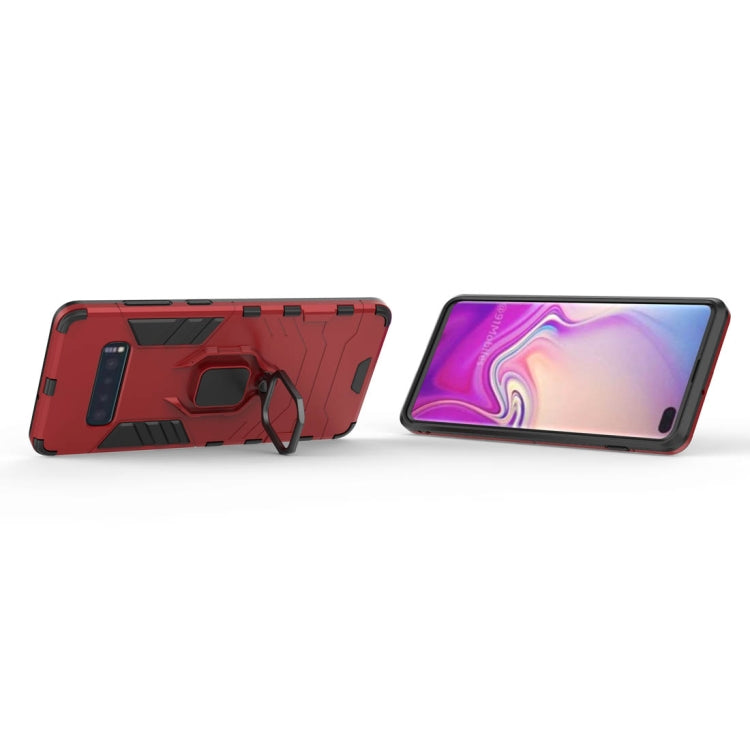 PC + TPU Shockproof Protective Case for Samsung Galaxy S10 Plus, with Magnetic Ring Holder, For Galaxy S10 Plus, For Samsung Galaxy S10 Plus - HoMEdemic™ 