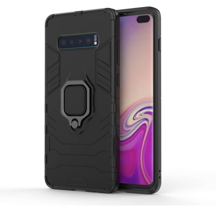 PC + TPU Shockproof Protective Case for Samsung Galaxy S10 Plus, with Magnetic Ring Holder, For Galaxy S10 Plus, For Samsung Galaxy S10 Plus - HoMEdemic™ 