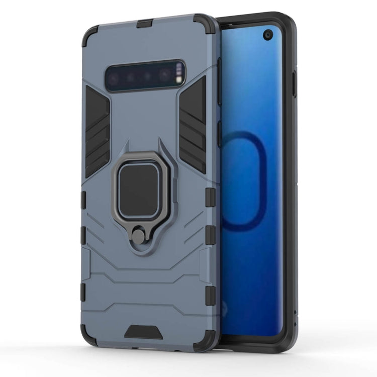 PC + TPU Shockproof Protective Case for Samsung Galaxy S10, with Magnetic Ring Holder, For Galaxy S10, For Samsung Galaxy S10 - HoMEdemic™ 