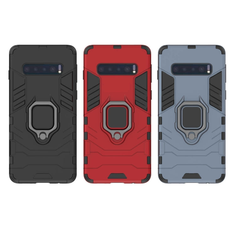 PC + TPU Shockproof Protective Case for Samsung Galaxy S10, with Magnetic Ring Holder, For Galaxy S10, For Samsung Galaxy S10 - HoMEdemic™ 