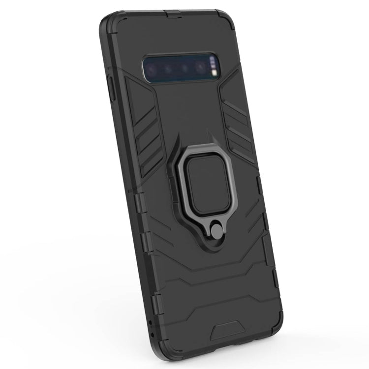 PC + TPU Shockproof Protective Case for Samsung Galaxy S10, with Magnetic Ring Holder, For Galaxy S10, For Samsung Galaxy S10 - HoMEdemic™ 