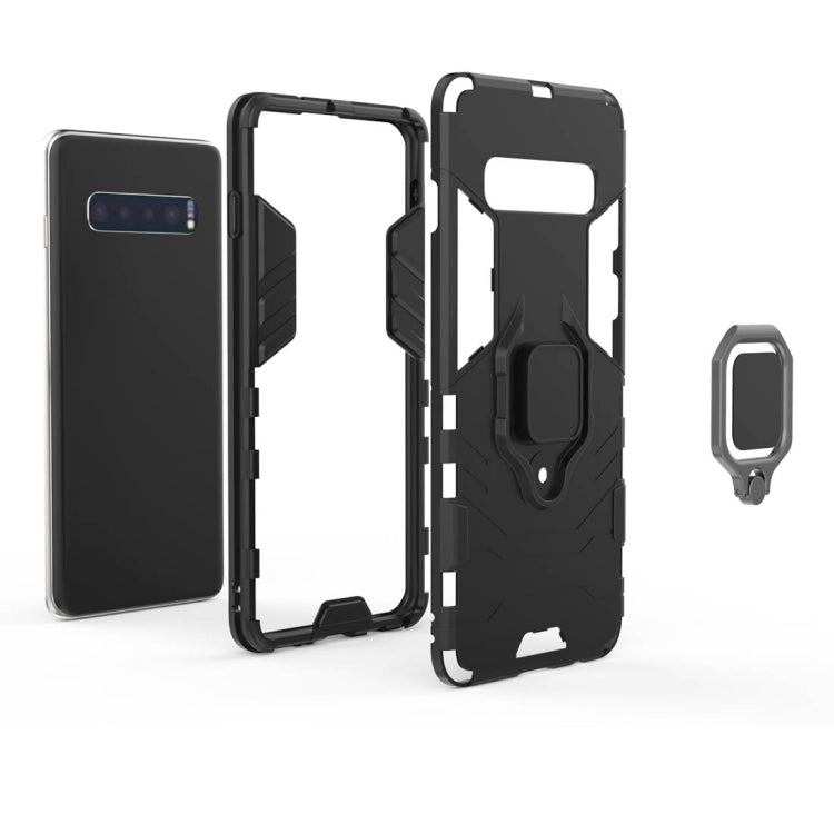 PC + TPU Shockproof Protective Case for Samsung Galaxy S10, with Magnetic Ring Holder, For Galaxy S10, For Samsung Galaxy S10 - HoMEdemic™ 