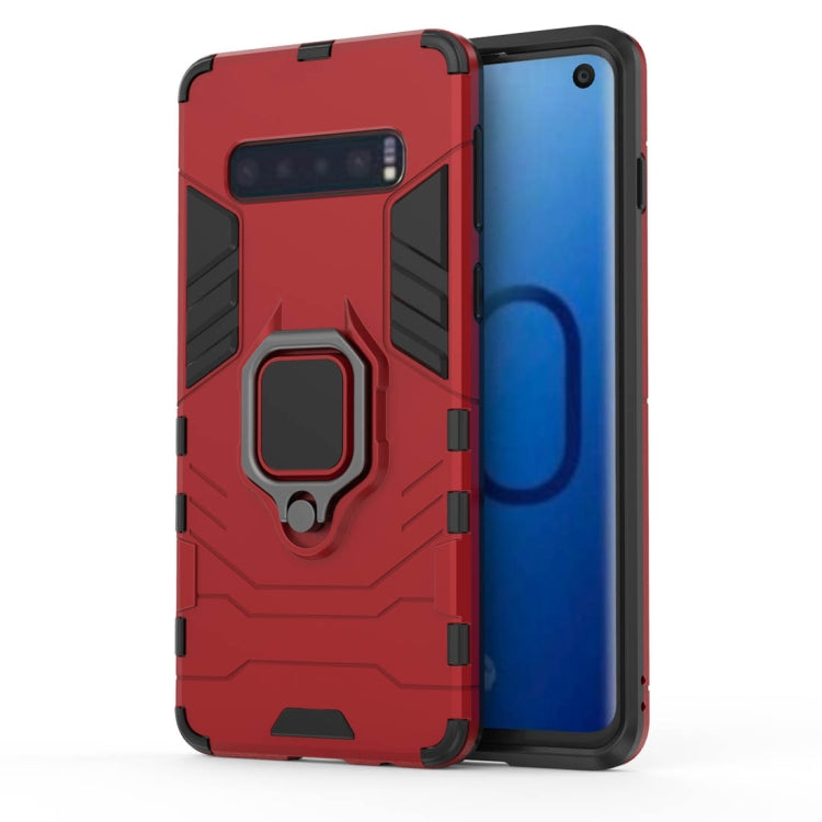 PC + TPU Shockproof Protective Case for Samsung Galaxy S10, with Magnetic Ring Holder, For Galaxy S10, For Samsung Galaxy S10 - HoMEdemic™ 