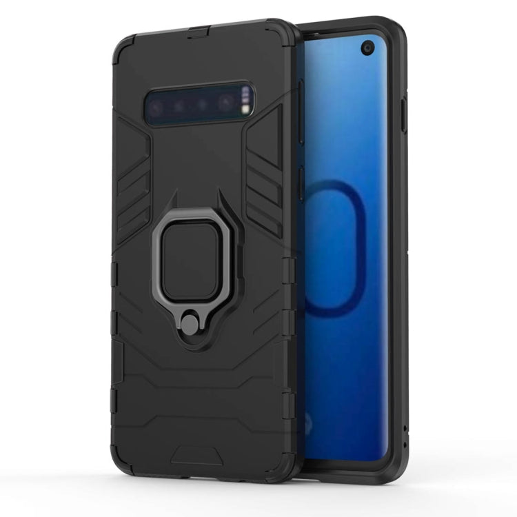 PC + TPU Shockproof Protective Case for Samsung Galaxy S10, with Magnetic Ring Holder, For Galaxy S10, For Samsung Galaxy S10 - HoMEdemic™ 