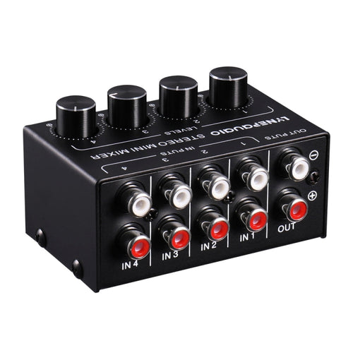 Audio Mixer LINEPAUDIO B896 - Four-channel Sassive Mixer - HoMEdemic™ 