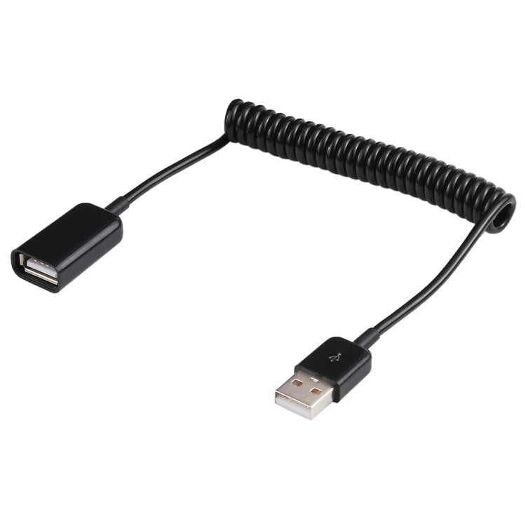 1m USB-A Male to USB-A Female Spring Coiled Cable, AM to AF, Length: 1.0m - HoMEdemic™ 