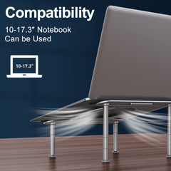 R-JUST BJ03 Universal Detachable Bench Shape Aluminum Alloy Angle Adjustable Laptop Stand - HoMEdemic™ 