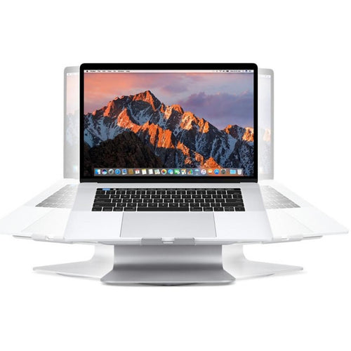 SOPI ZJ-001 Rotation Style Aluminum Cooling Stand with Cool Fan for Laptop, Suitable for Mac Air, Mac Pro,  iPad, and Other Laptops (Silver) - HoMEdemic™ 