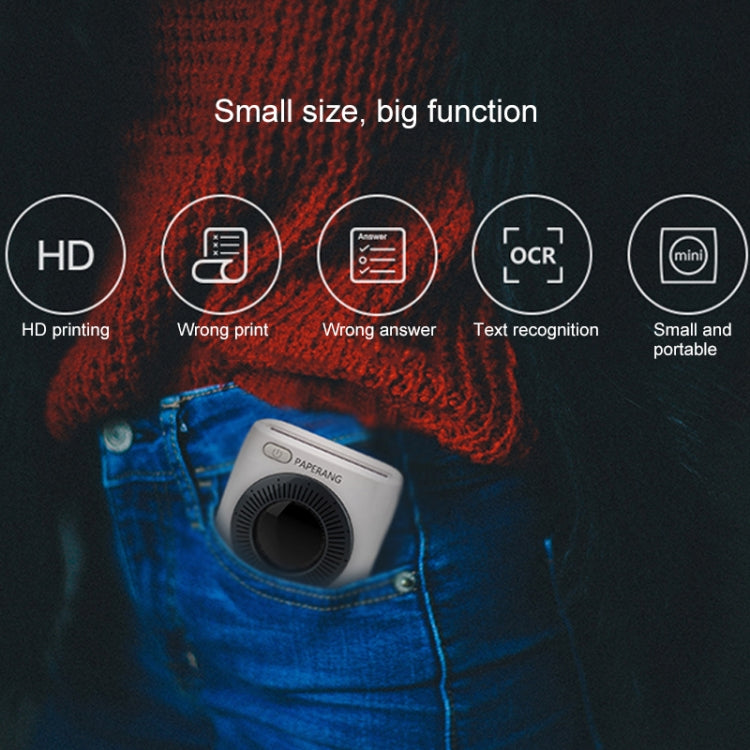 PAPERANG P2 Portable Bluetooth Printer Thermal Photo Phone Wireless Connection Printer, P2 White - HoMEdemic™ 
