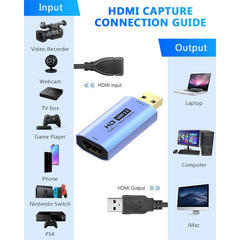 Z26A HDMI/F Female to USB 3.0/M Male HD Video Capture Card, Z26A - HoMEdemic™ 