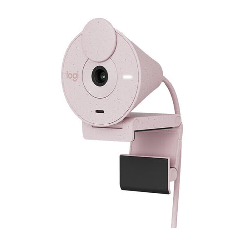 Logitech Brio 300 2MP 1080P Full HD IP Camera with Noise Reduction Microphone (Pink) - HoMEdemic™ 