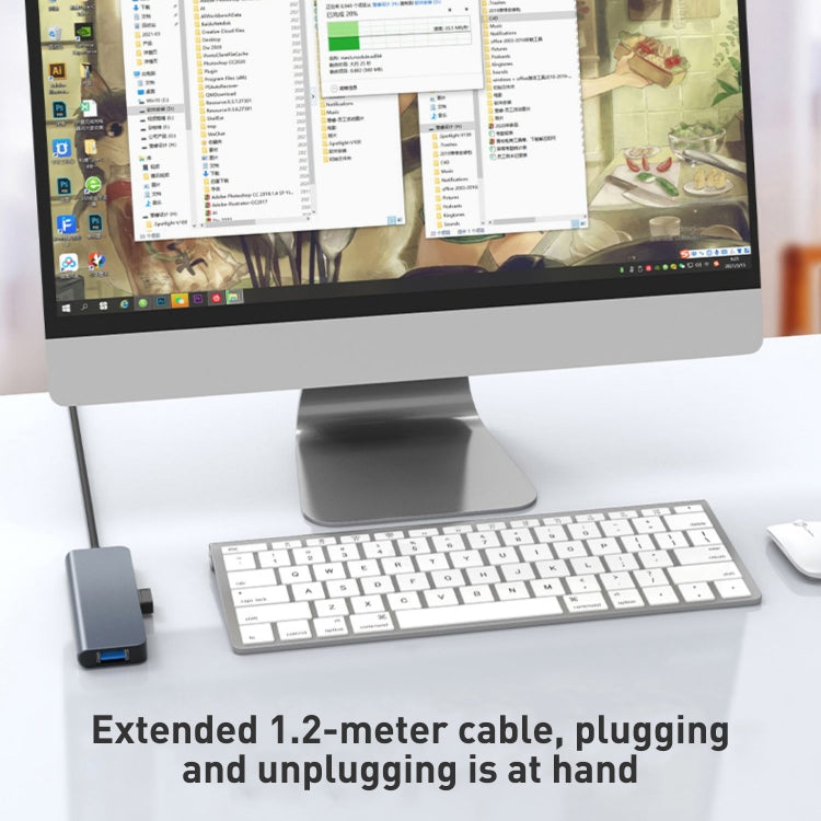 BYL-2013U3 12cm 4 in 1 USB to USB3.0x4 HUB Adapter - HoMEdemic™ 