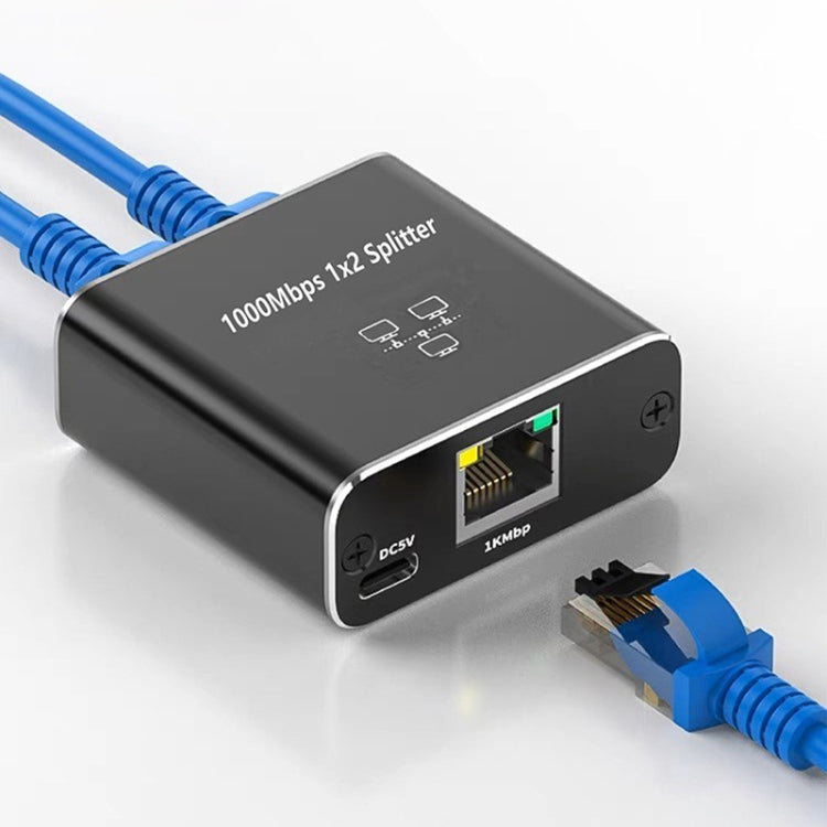 OZHW3 RJ45 1 to 2 Splitter Adapter Network 1000M LAN Ethernet Female Connector - HoMEdemic™ 