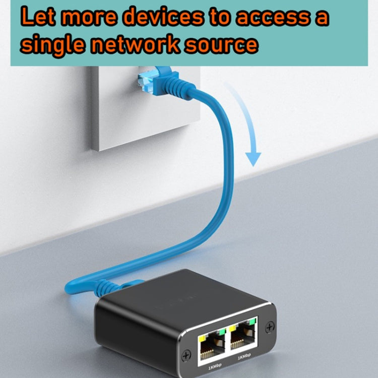 OZHW3 RJ45 1 to 2 Splitter Adapter Network 1000M LAN Ethernet Female Connector - HoMEdemic™ 