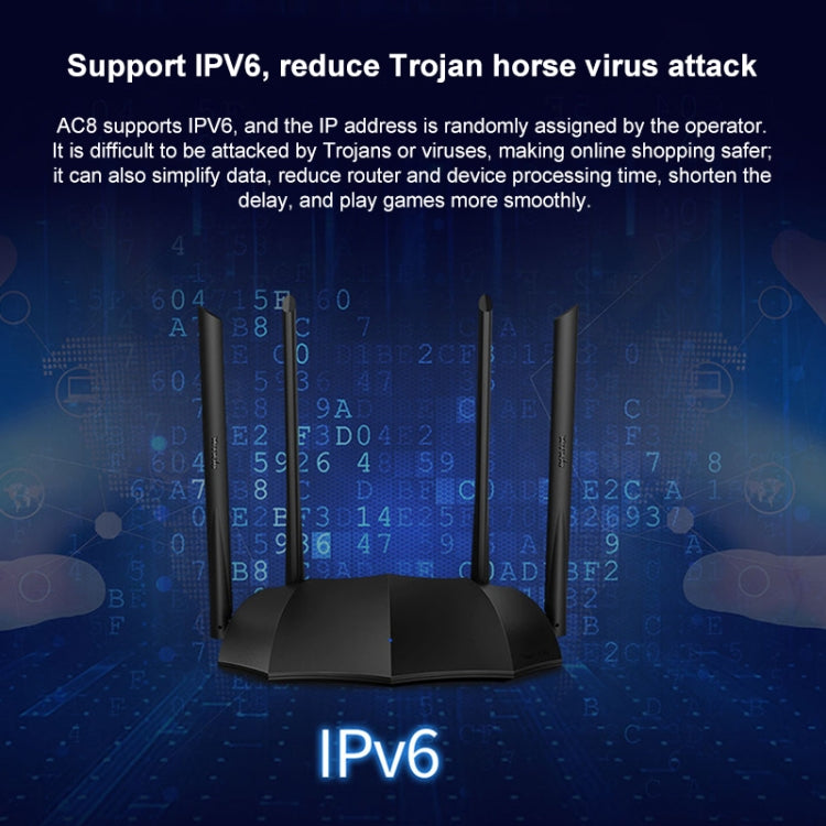 Tenda AC8 AC1200 2.4 / 5GHz Dual-Band Gigabit Port Wireless Router - HoMEdemic™ 